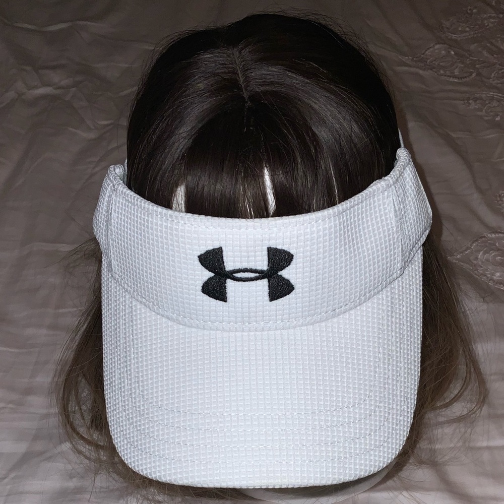 Under Armour Golfing Visor Hat White Black Size L